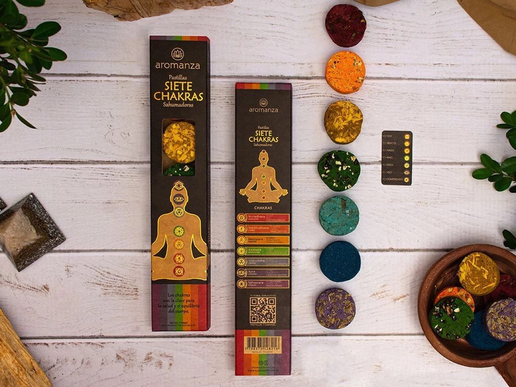 Line of 7 Chakras Incense 7 u - Aromanza - Discs/Sticks/Bombs